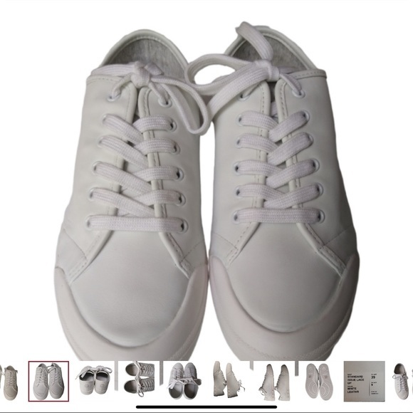 New! Rag & Bone Standard Issue Lace Up White Leather Sneaker Size 6.5 and Size 8 - Picture 3 of 11